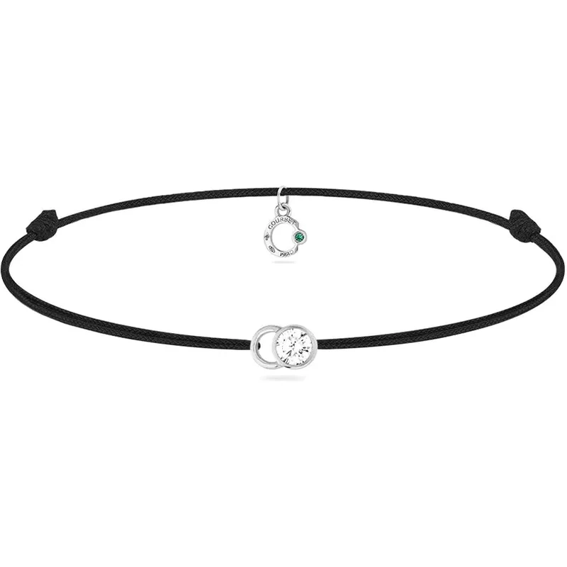 Courbet 18kt recycled white gold Let's Commit cord and laboratory-grown ...