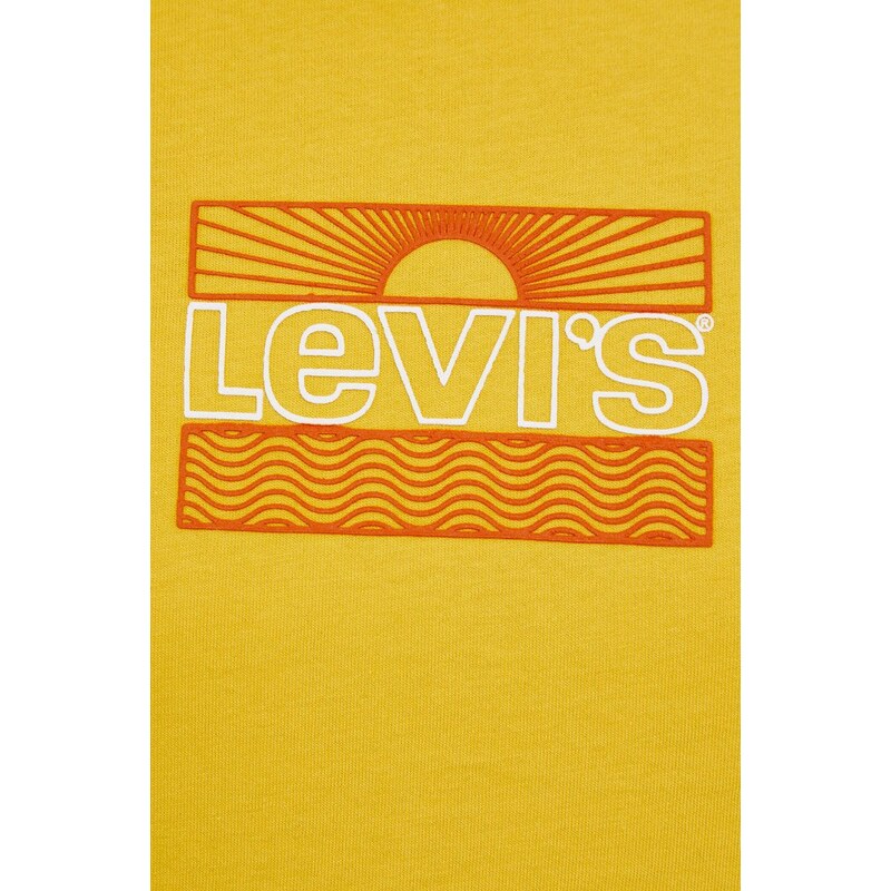 Levi's pamut póló sárga
