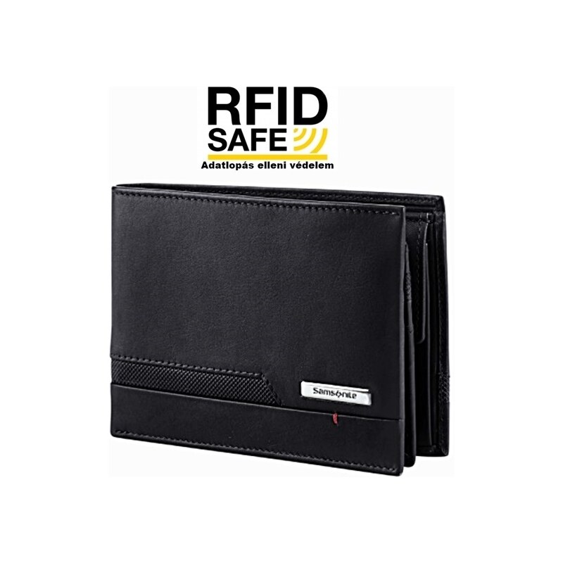 Samsonite PRO-DLX 5 nagy RFID védett fekete pénz és irattartó tárca 120632-1041