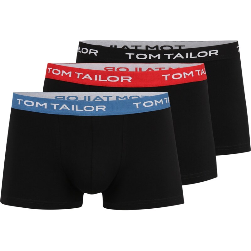 TOM TAILOR Boxeralsók világoskék / piros / fekete