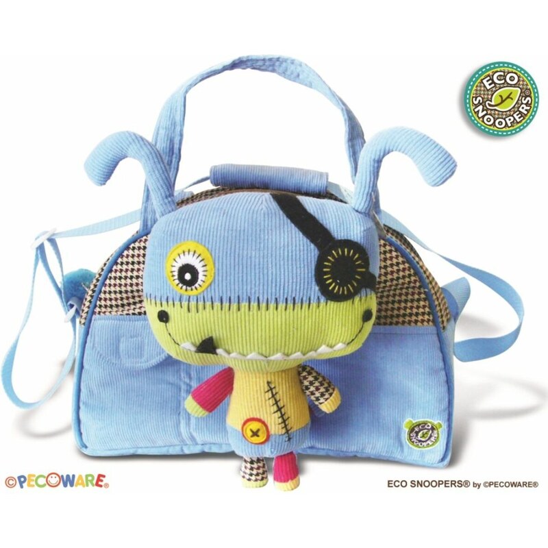 EcoSnoopers Stílusos gyerek táska Szörnyeteg - világoskék