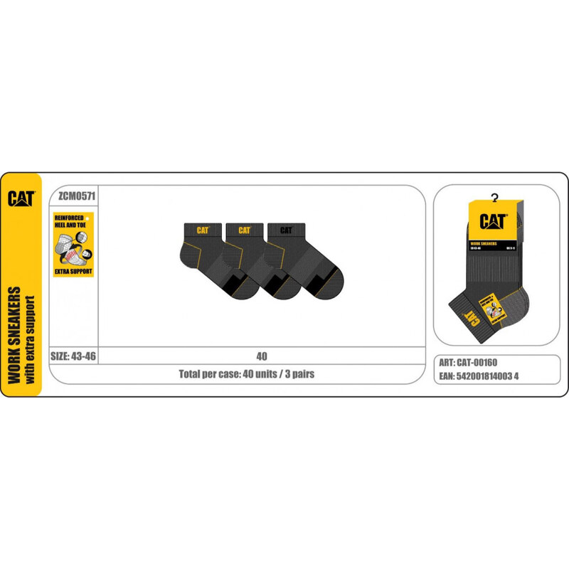 Caterpillar CAT ZCM0571 3-pack rövid munkazokni Unisex zokni - SM-CAT ...