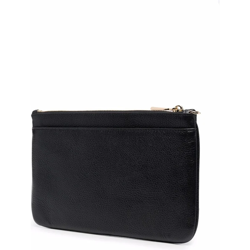 Michael Kors logo-lettering Flat Clutch Bag - Black