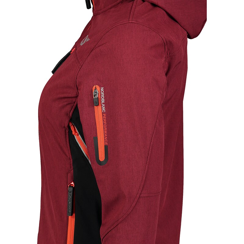 Nordblanc Borszínű női könnyű softshell dzseki/kabát PERFORMANCE
