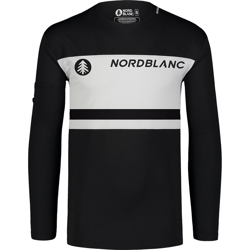 Nordblanc Fekete férfi funkcinális kerékpáros póló SOLITUDE
