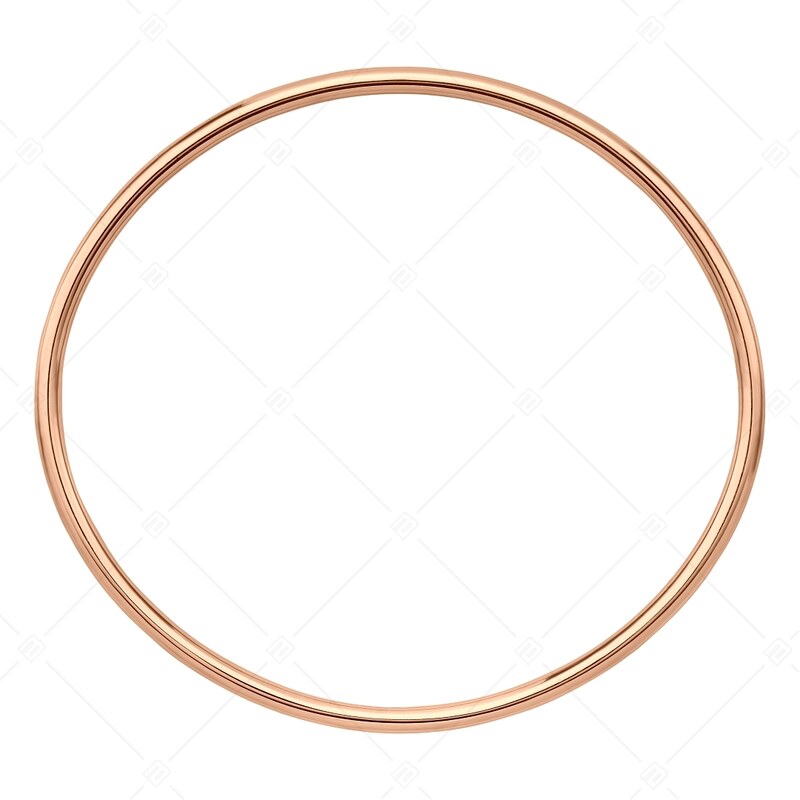 BALCANO - Simply / Klasszikus nemesacél kerek karperec, 18K rozé arany bevonattal - 2,5 mm