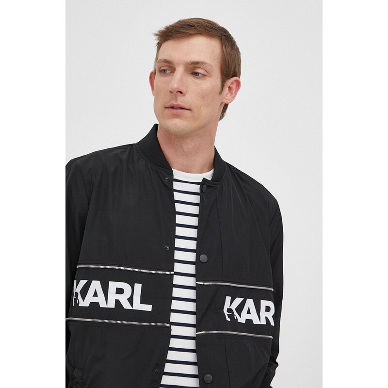 Karl Lagerfeld üveggömb dísz fekete, átmeneti