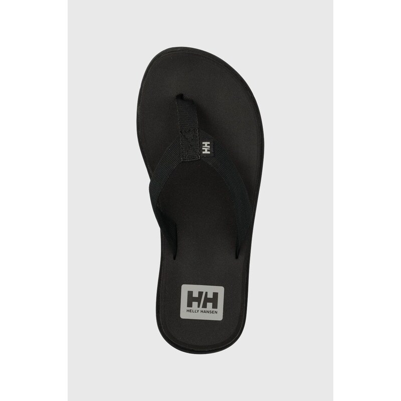 Helly Hansen flip-flop fekete, női, lapos talpú