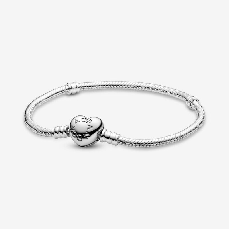 Pandora Ezüst Ékszer Moments ezüst karkötő szív alakú zárral