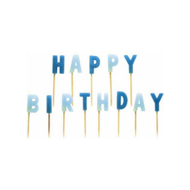 Boldog Születésnapot Happy Birthday Blue tortagyertya, gyertya szett 13 db-os