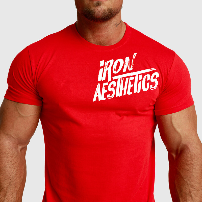 Férfi fitness póló Iron Aesthetics Splash, piros