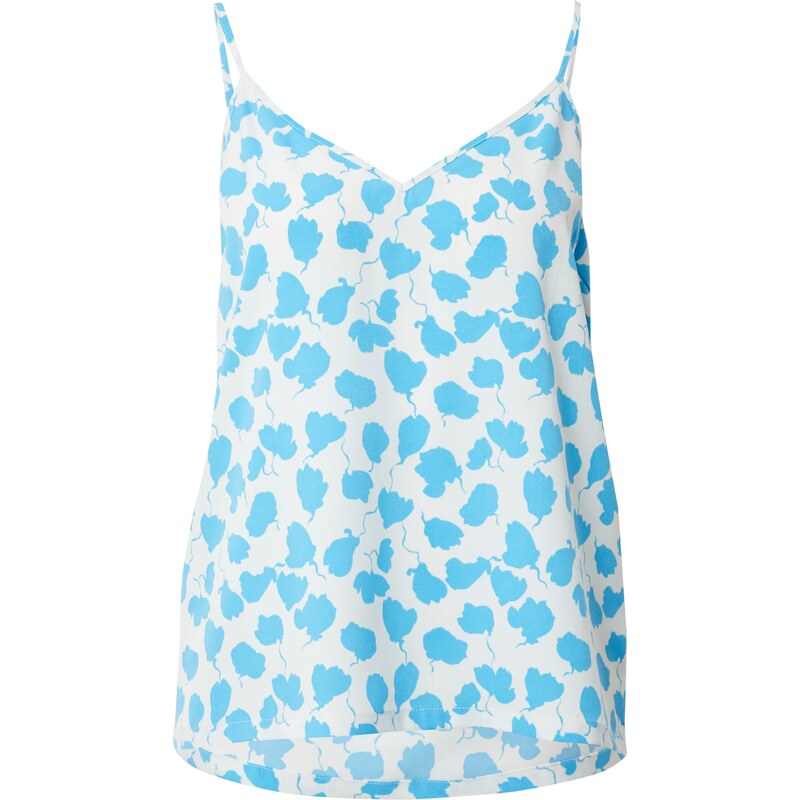 JUST FEMALE Top 'Bloom' neonkék / fehér