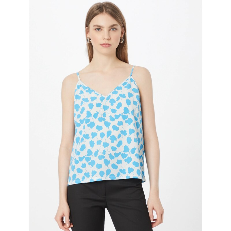 JUST FEMALE Top 'Bloom' neonkék / fehér
