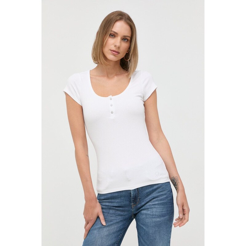 Guess t-shirt KARLEE női, fehér, W2YP24 KBCO2