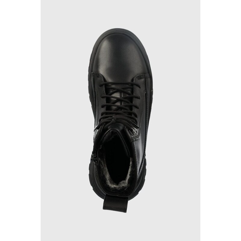 Vagabond Shoemakers bőr csizma Maxime fekete, női, téliesített, platformos