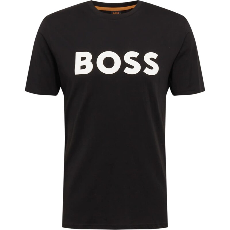 BOSS Orange Póló 'Thinking' fekete / fehér