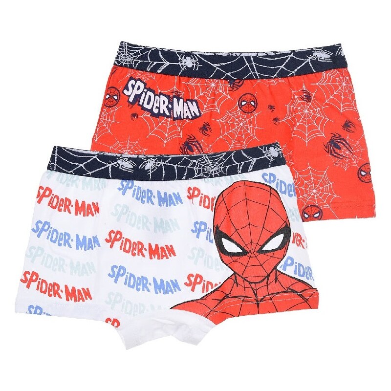 SPIDERMAN Dupla csomag Marvel Pókember boxeralsó - fehér/piros