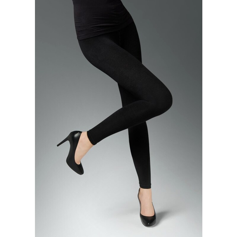 Kényelmes meleg fekete pamut leggings COMFORT COTTON 120 DEN Marilyn