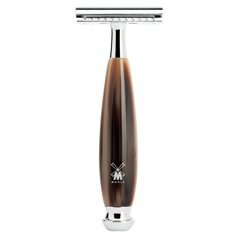 Mühle VIVO MÜHLE Safety razor, closed comb, handle material high-grade resin horn brown