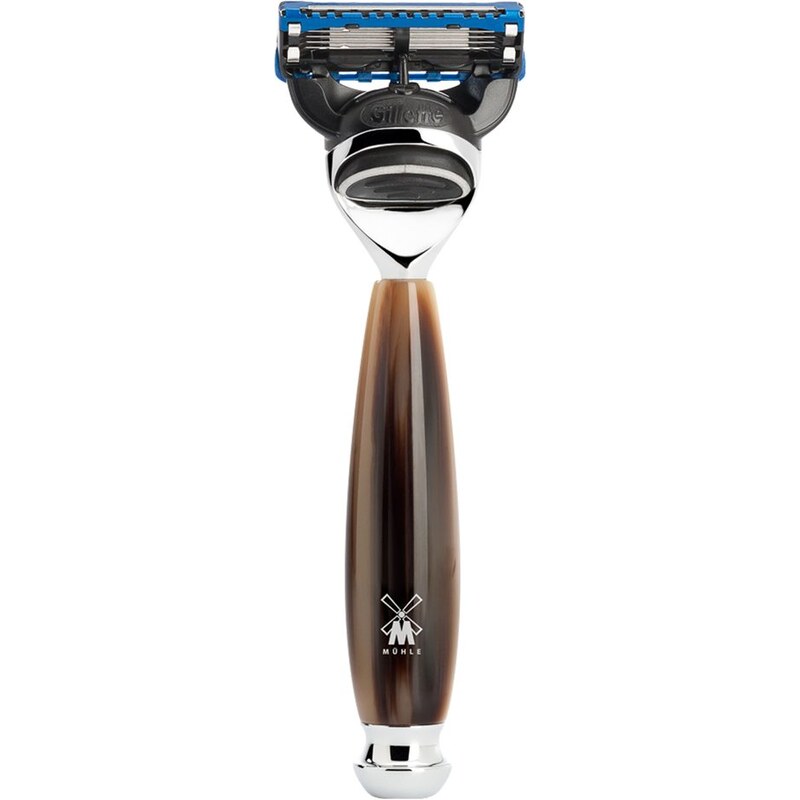 Mühle VIVO MÜHLE 5-blade razor, Gillette Fusion, handle material high-grade resin horn brown