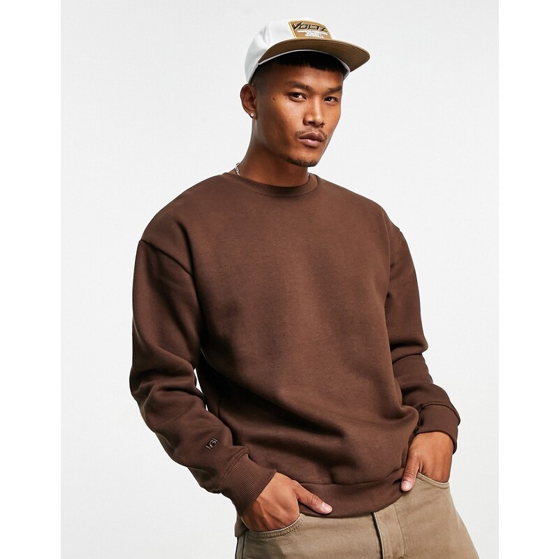 Bershka sweatshirt in brown