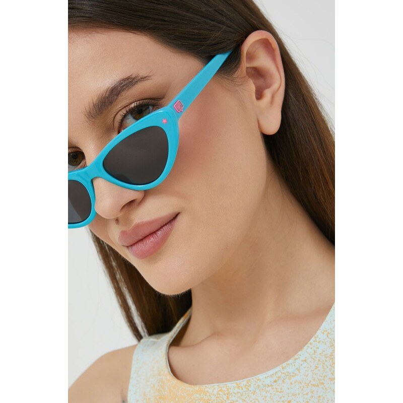 Chiara Ferragni napszemüveg türkiz, női