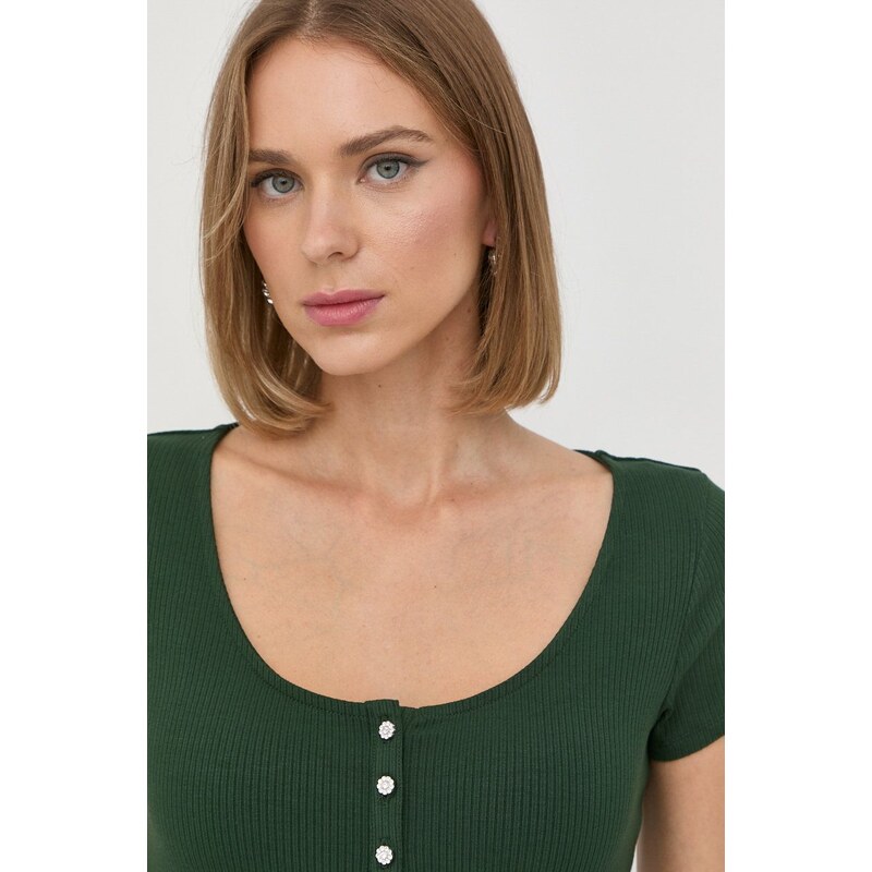 Guess t-shirt KARLEE női, zöld, W2YP24 KBCO2