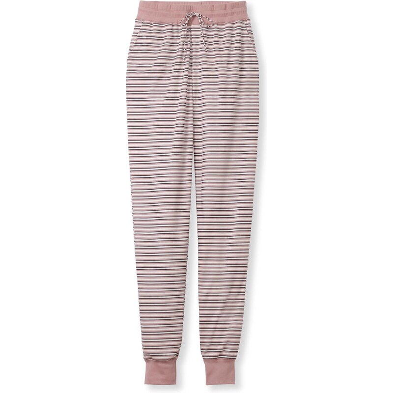 CALIDA Pizsama nadrágok fáradt rózsaszín / fekete / fehér