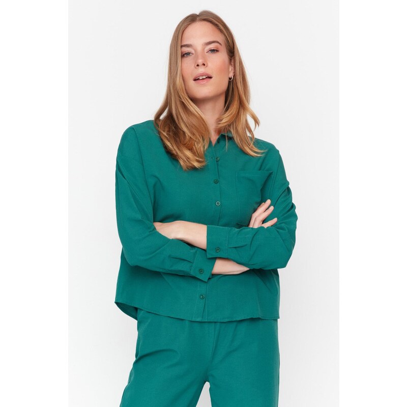 Trendyol Pajama Set - Grün - Unifarben