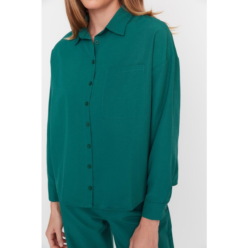 Trendyol Pajama Set - Grün - Unifarben