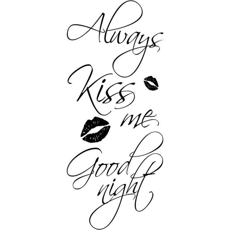 Gario Falmatrica Always kiss me good night Szín: Fekete (matt), Méret: 50 x 100 cm