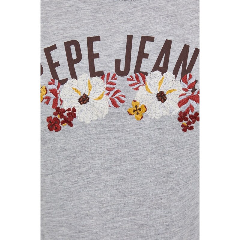Pepe Jeans t-shirt női, szürke