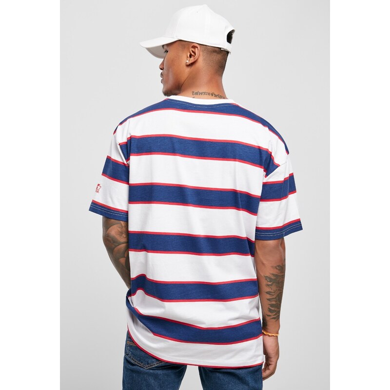 Férfi póló rövid ujjú // Starter Logo Striped Tee white/blue