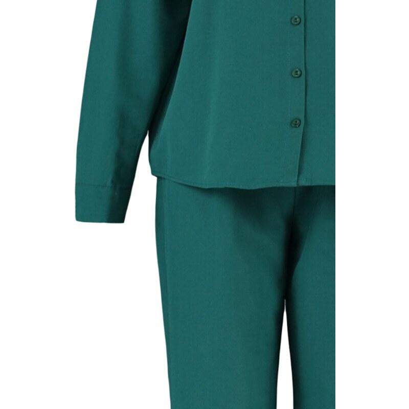 Trendyol Pajama Set - Grün - Unifarben