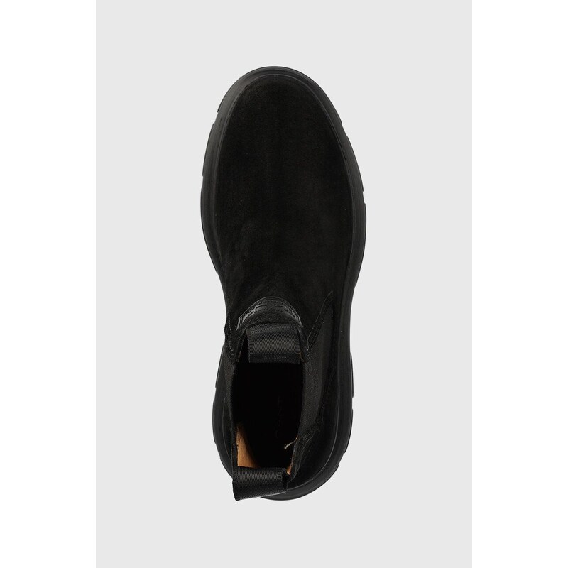 Gant magasszárú cipő velúrból Janebi fekete, női, platformos,