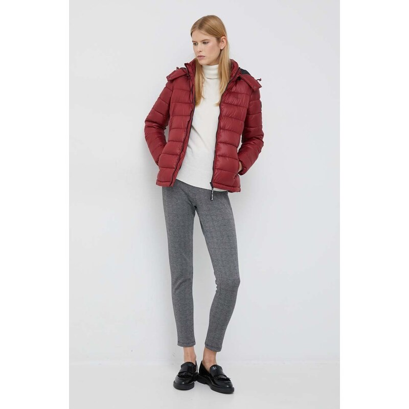 Pepe Jeans rövid kabát Alexa női, piros, átmeneti