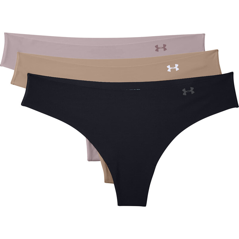 Bugyi Under Armour PS Thong 3-Pack Black/ Beige/ Graphite