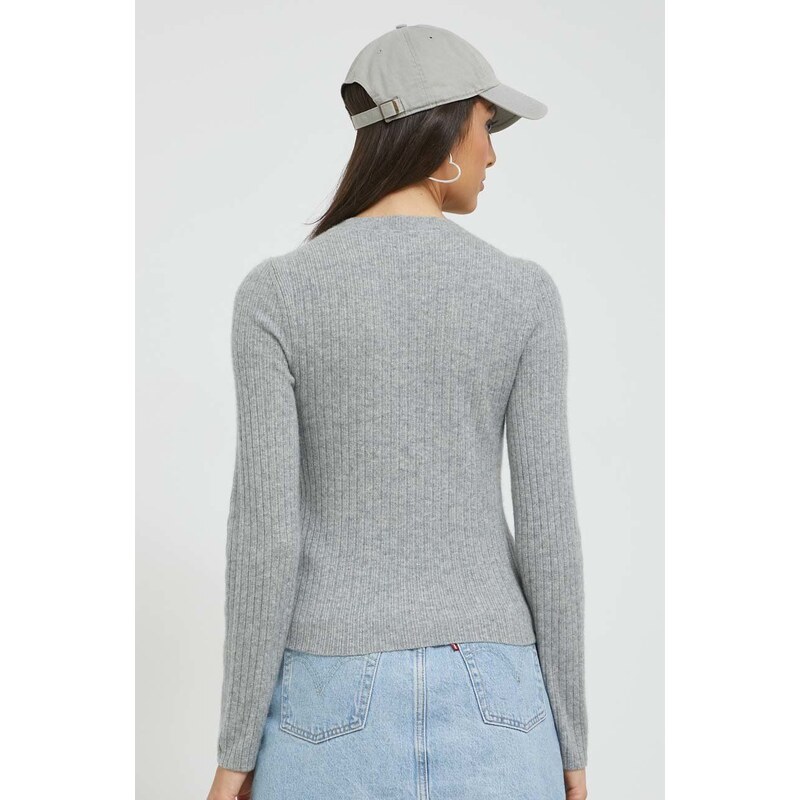 Abercrombie & Fitch kasmír pulóver könnyű, női, szürke