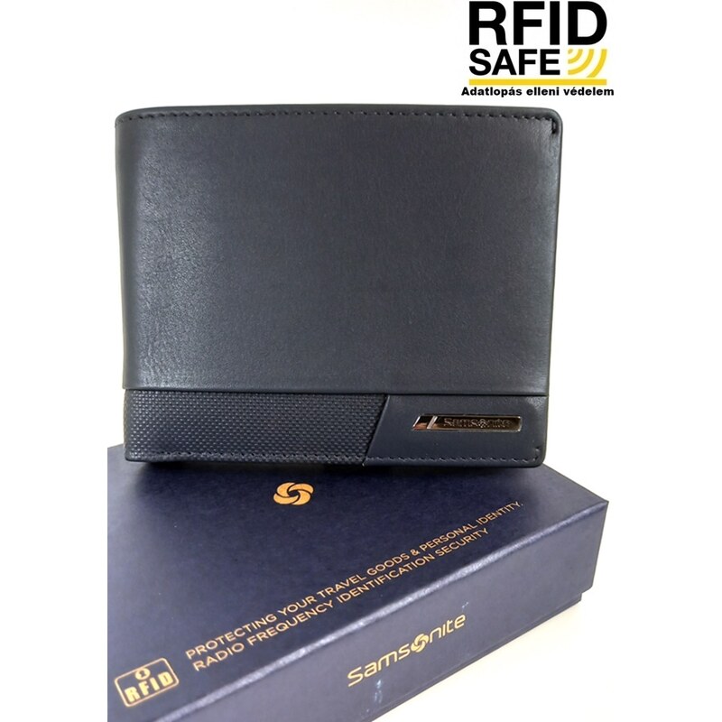 Samsonite PRO-DLX 6 közepes, RFID védett sötétkék, szabadon nyílói pénz és irattartó tárca 144538-1615