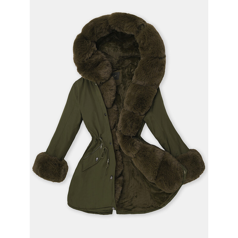 Női téli kabát Zöld OZONEE JS/16M9062/136