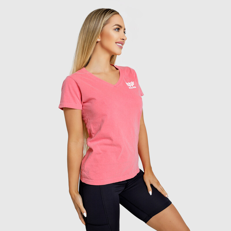 Női sportpóló Iron Aesthetics V-Lady, rózsaszín