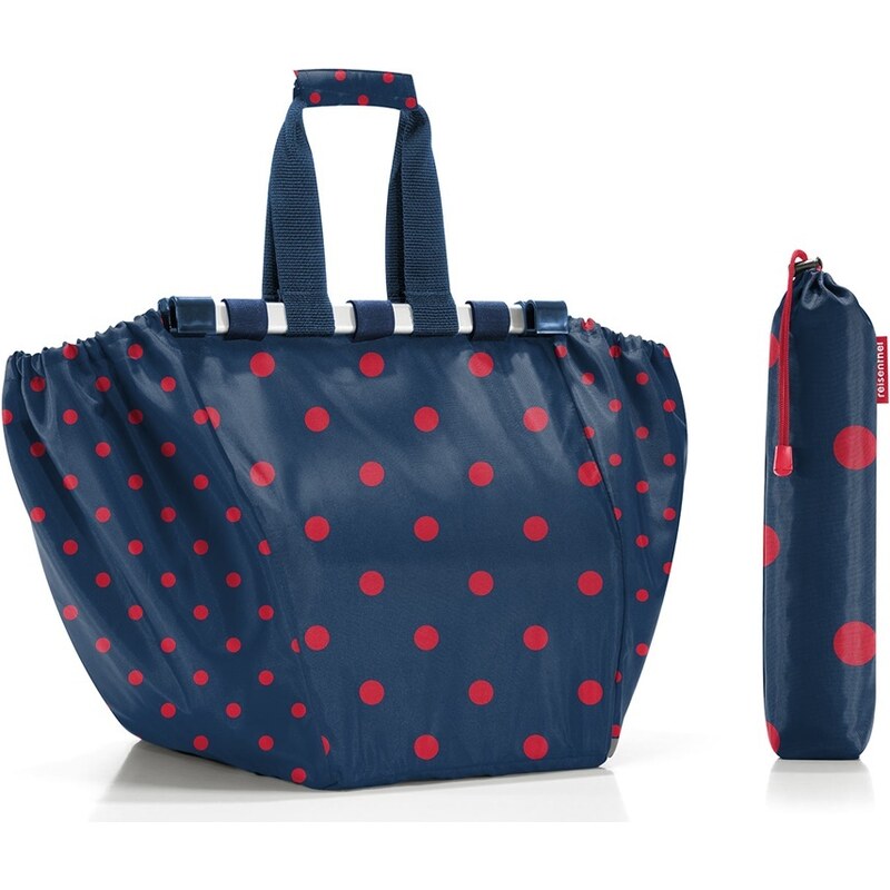 Reisenthel EASYSHOPPINGBAG kék, piros pettyes táska bevásárlókosárra UJ3075