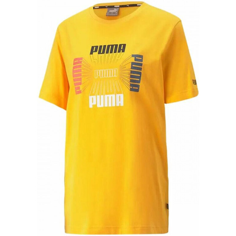Férfi rövid ujjú póló Puma Essential Logo Repeat Graphic Sárga