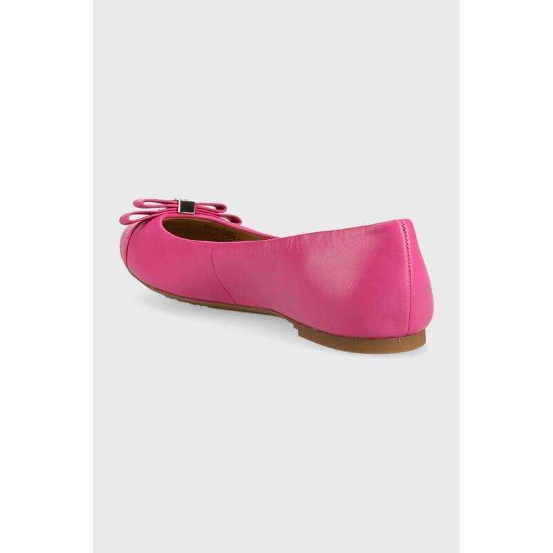 MICHAEL Michael Kors bőr balerina cipő Andrea rózsaszín, 40R3ANFP1L