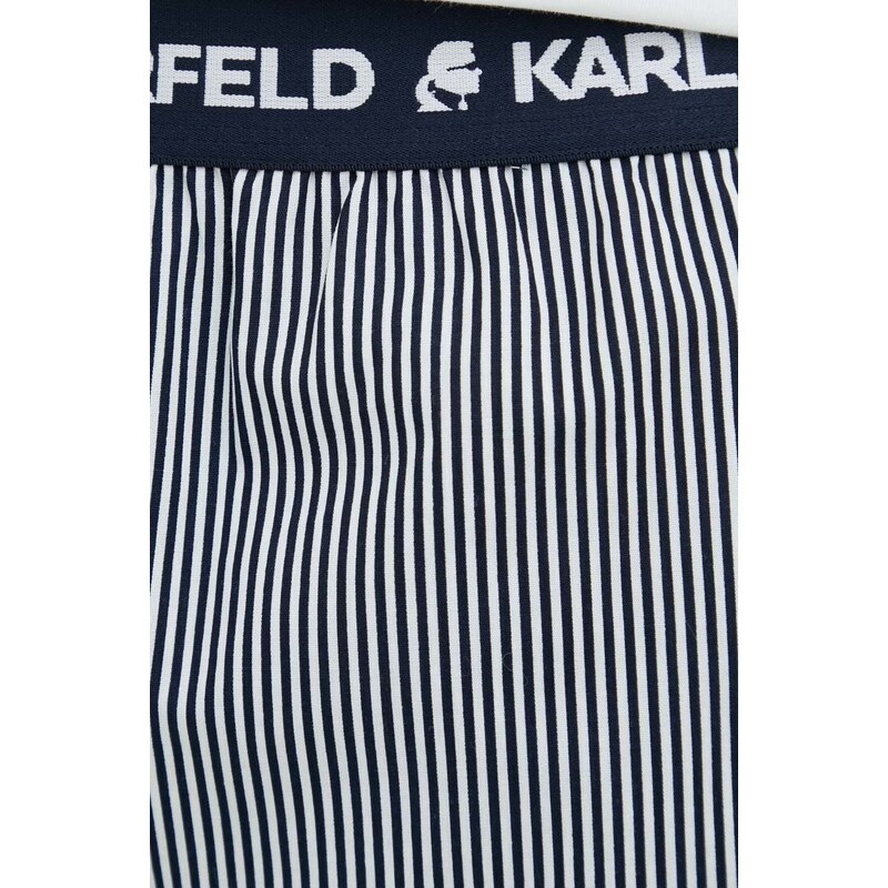 Karl Lagerfeld pizsama sötétkék, férfi, nyomott mintás