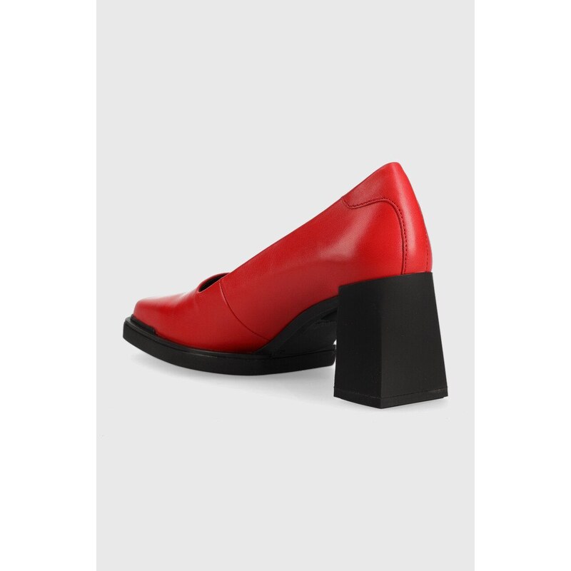 Vagabond Shoemakers bőr flip-flop EDWINA piros, magassarkú