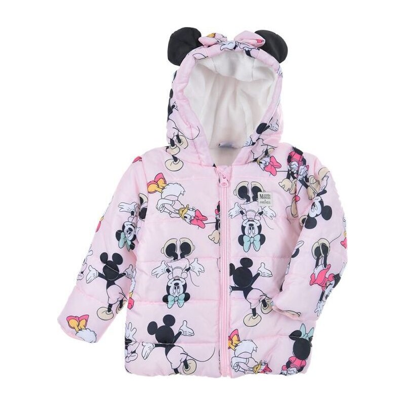Meleg téli kabát Disney Minnie egér - világos rózsaszín