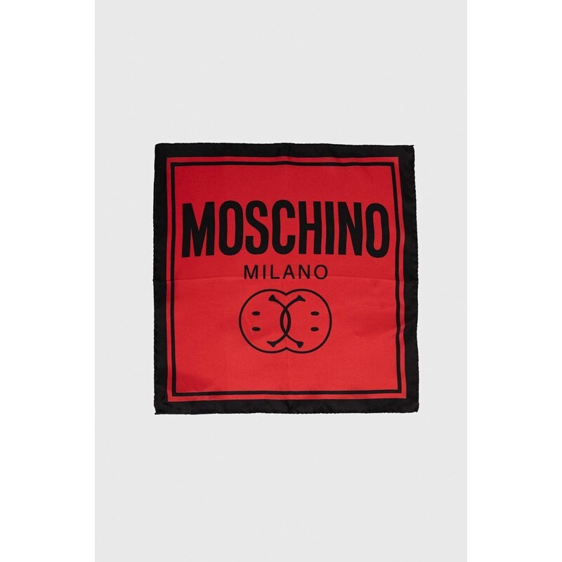 Moschino selyem zsebkendő x Smiley piros