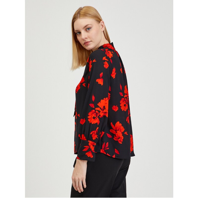 Red-black women's floral blouse ORSAY - Ladies