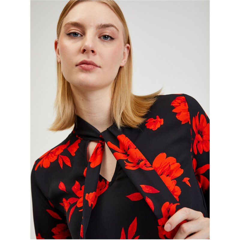 Red-black women's floral blouse ORSAY - Ladies
